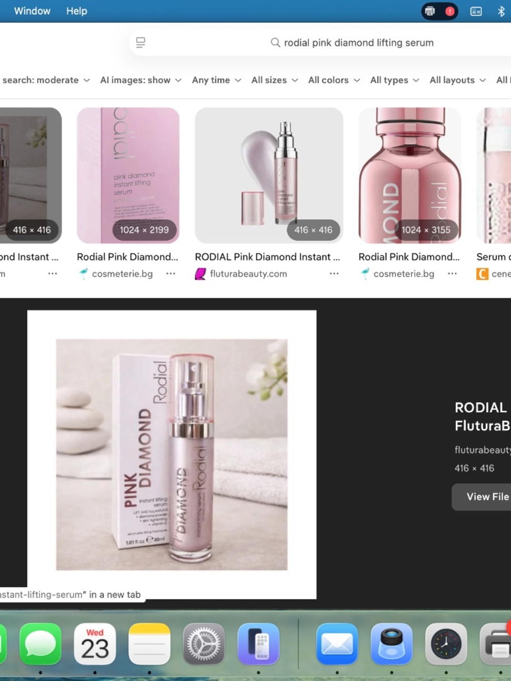rodial pink diamond instant lifting serum